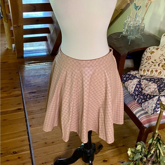 ⚜️Sunday in Brooklyn Perforated Faux Leather Skater Skirt⚜️ NWOT - Picture 2 of 8